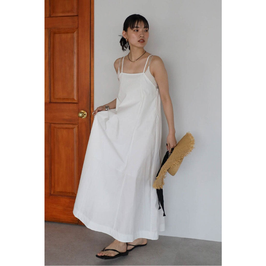 ボンジュールサガン BONJOUR SAGAN volume flare camisole one piece / ボリュームフレアキャミワンピース （OFF-WHITE） OFF-WHITE