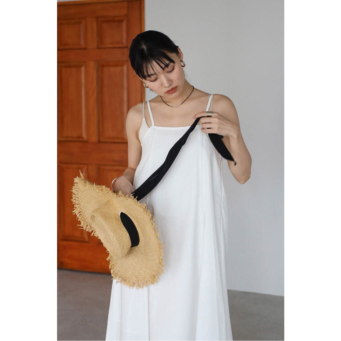 ボンジュールサガン BONJOUR SAGAN volume flare camisole one piece / ボリュームフレアキャミワンピース （OFF-WHITE） OFF-WHITE