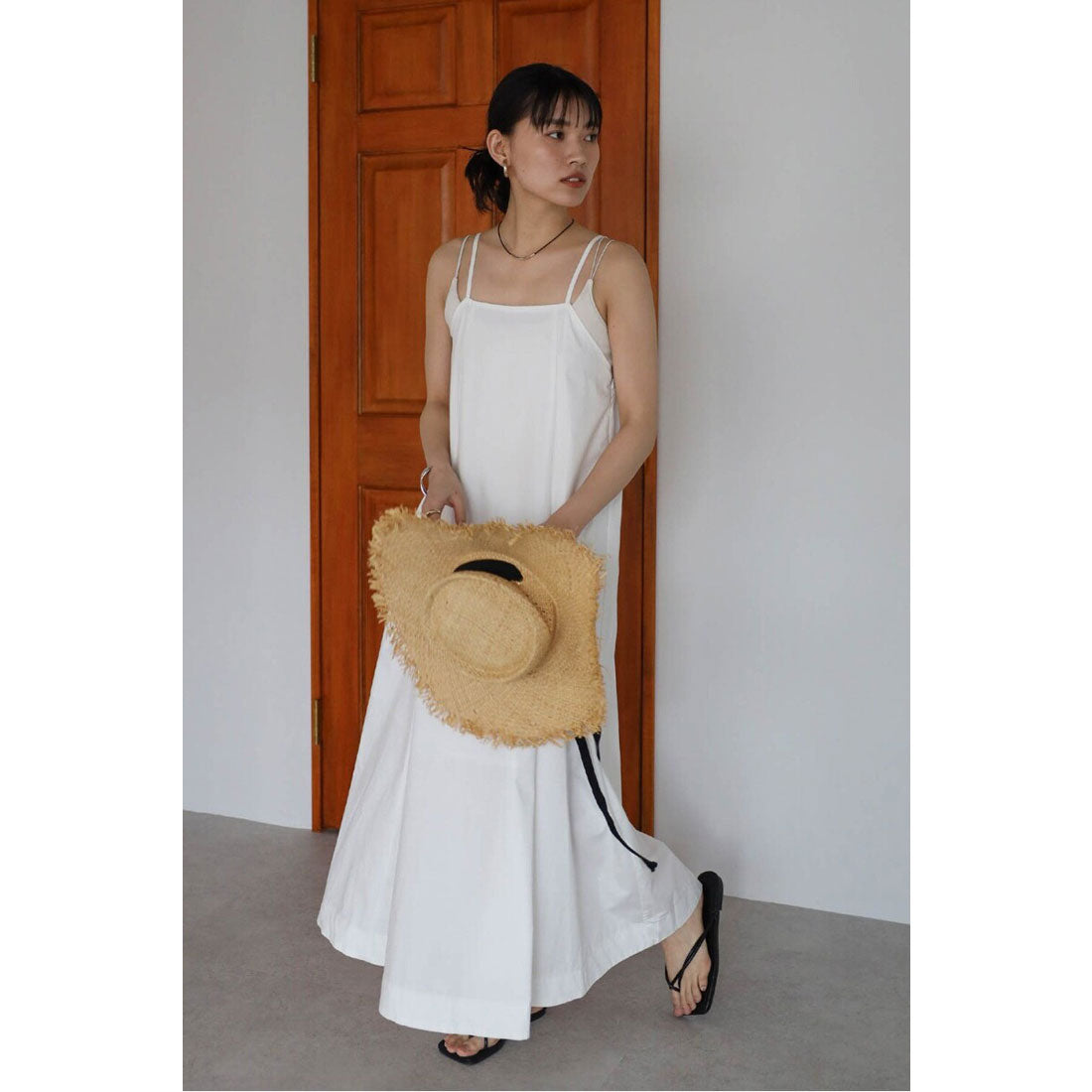 ボンジュールサガン BONJOUR SAGAN volume flare camisole one piece / ボリュームフレアキャミワンピース （OFF-WHITE） OFF-WHITE
