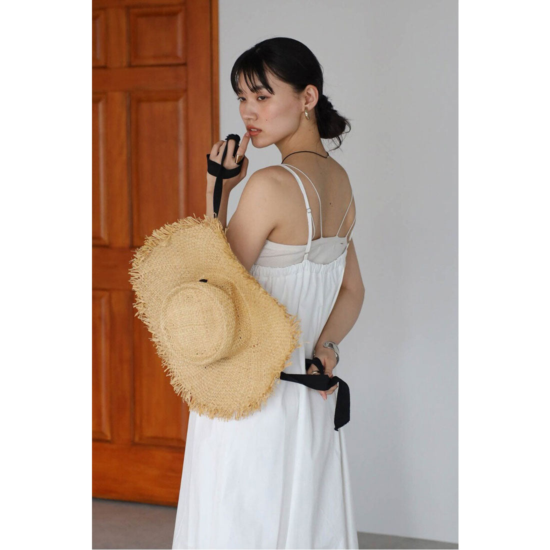 ボンジュールサガン BONJOUR SAGAN volume flare camisole one piece / ボリュームフレアキャミワンピース （OFF-WHITE） OFF-WHITE
