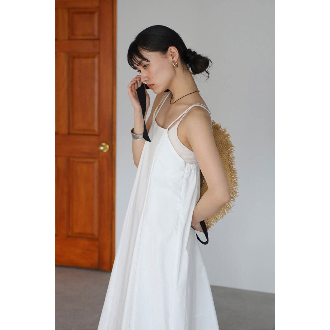 ボンジュールサガン BONJOUR SAGAN volume flare camisole one piece / ボリュームフレアキャミワンピース （OFF-WHITE） OFF-WHITE