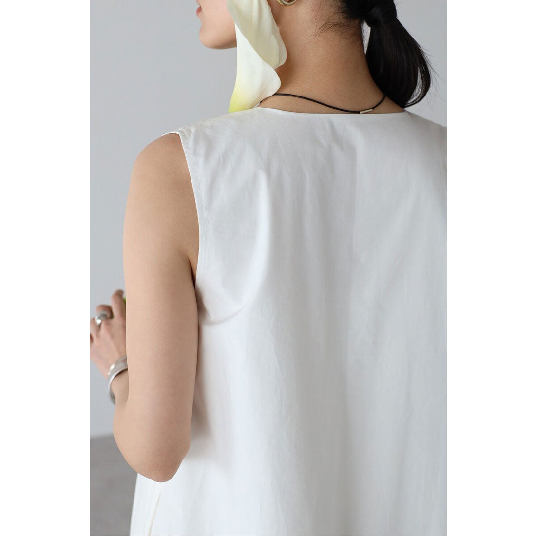 ボンジュールサガン BONJOUR SAGAN V neck volume flare one piece / Vネックボリュームフレアワンピース （OFF-WHITE） OFF-WHITE