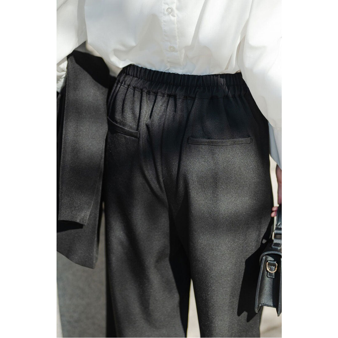 ボンジュールサガン BONJOUR SAGAN スーツ地ツイルタックパンツ （BLACK） BLACK