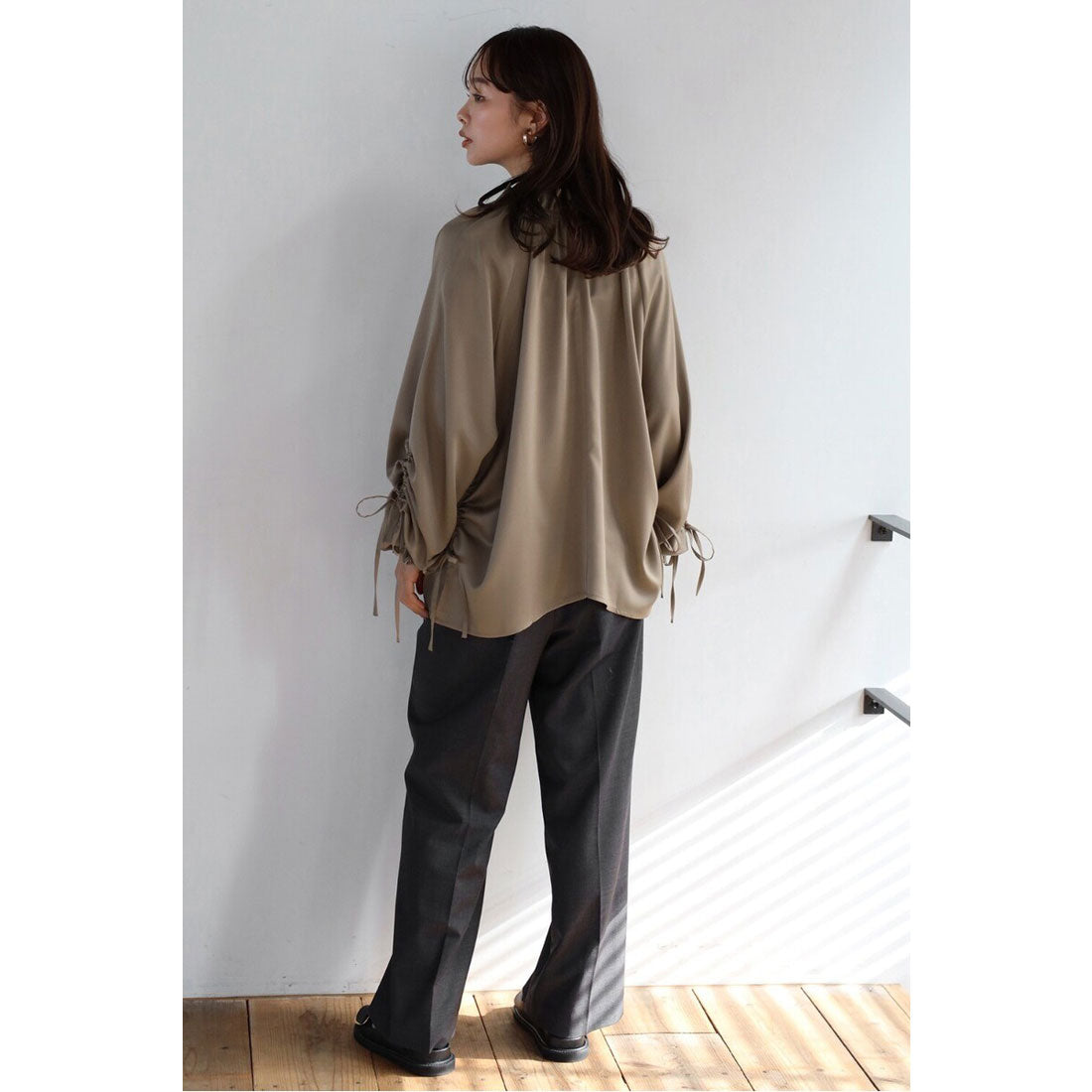 ボンジュールサガン BONJOUR SAGAN satin ribbon blouse / サテンリボンブラウス （OFF-WHITE） OFF-WHITE