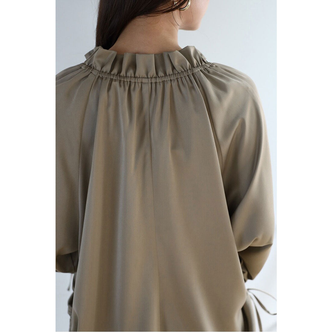 ボンジュールサガン BONJOUR SAGAN satin ribbon blouse / サテンリボンブラウス （OFF-WHITE） OFF-WHITE