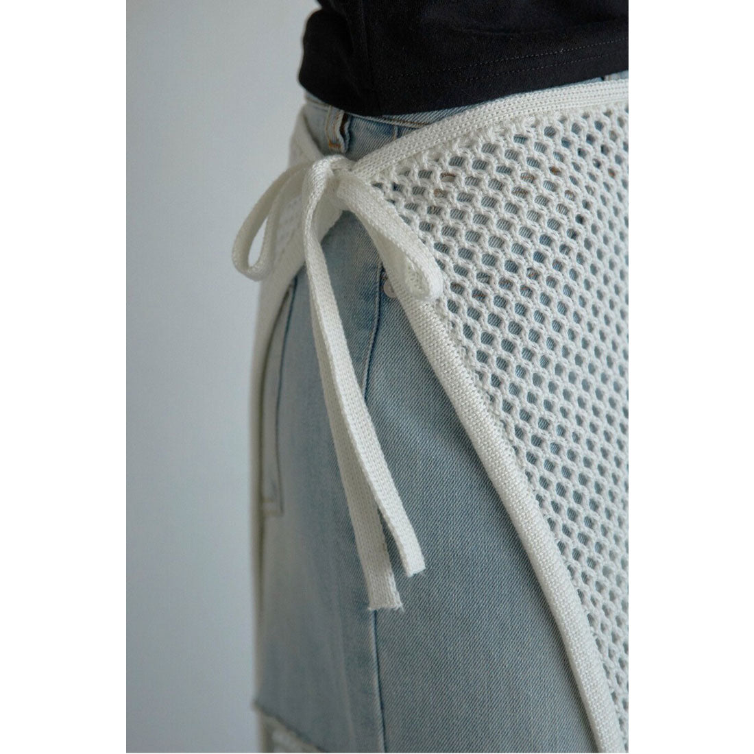 ボンジュールサガン BONJOUR SAGAN openwork knitted wrap skirt / 透かし編みラップスカート （OFF-WHITE） OFF-WHITE