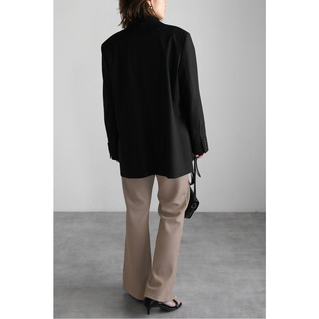 ボンジュールサガン BONJOUR SAGAN エンボスストライプイージーパンツ （DARK-GRAY） DARK-GRAY