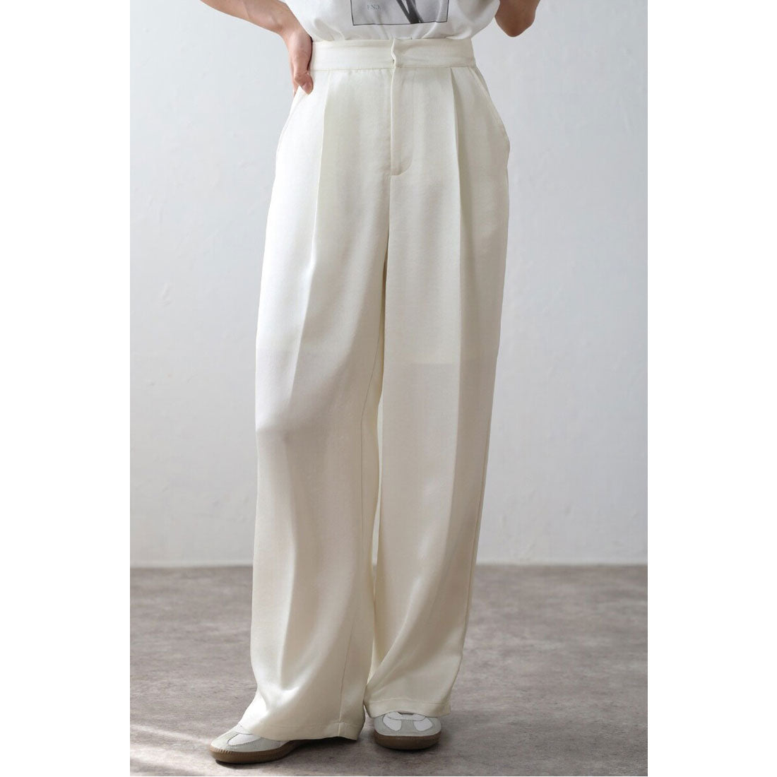 ボンジュールサガン BONJOUR SAGAN glossy satin pants / グロッシーサテンパンツ （MINT） MINT