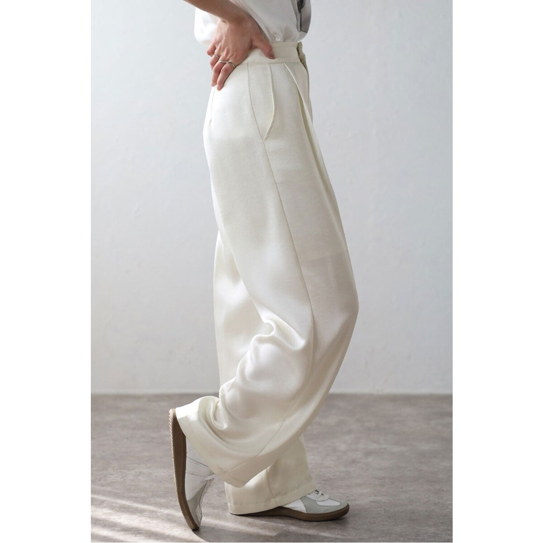 ボンジュールサガン BONJOUR SAGAN glossy satin pants / グロッシーサテンパンツ （MINT） MINT