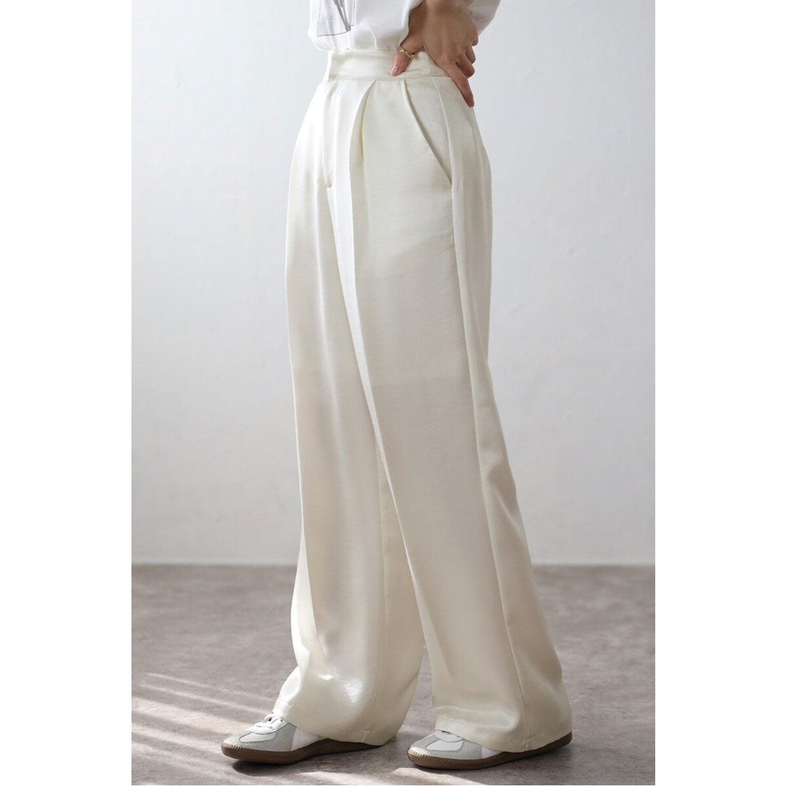 ボンジュールサガン BONJOUR SAGAN glossy satin pants / グロッシーサテンパンツ （MINT） MINT