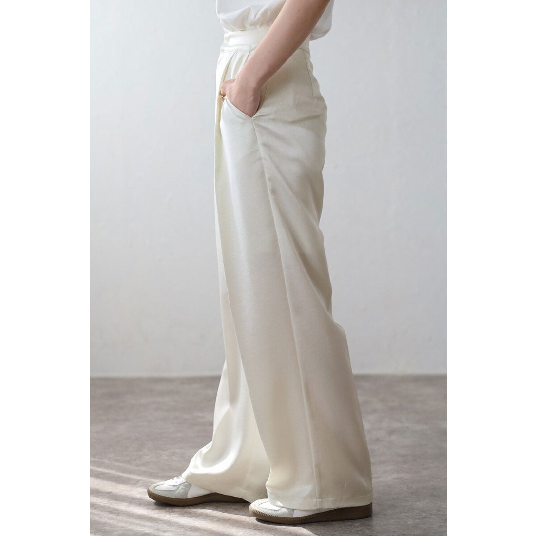 ボンジュールサガン BONJOUR SAGAN glossy satin pants / グロッシーサテンパンツ （MINT） MINT
