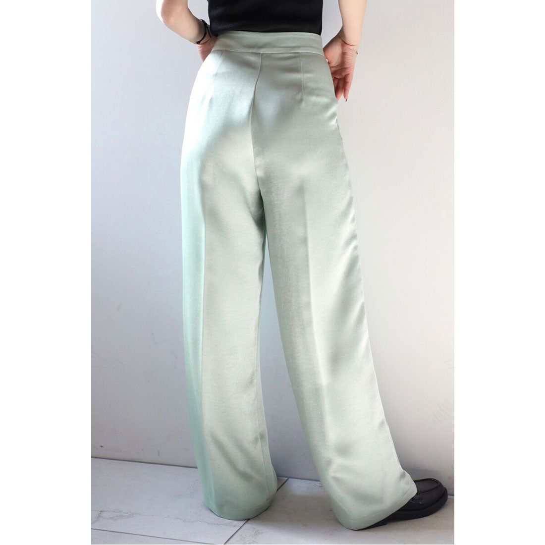 ボンジュールサガン BONJOUR SAGAN glossy satin pants / グロッシーサテンパンツ （MINT） MINT