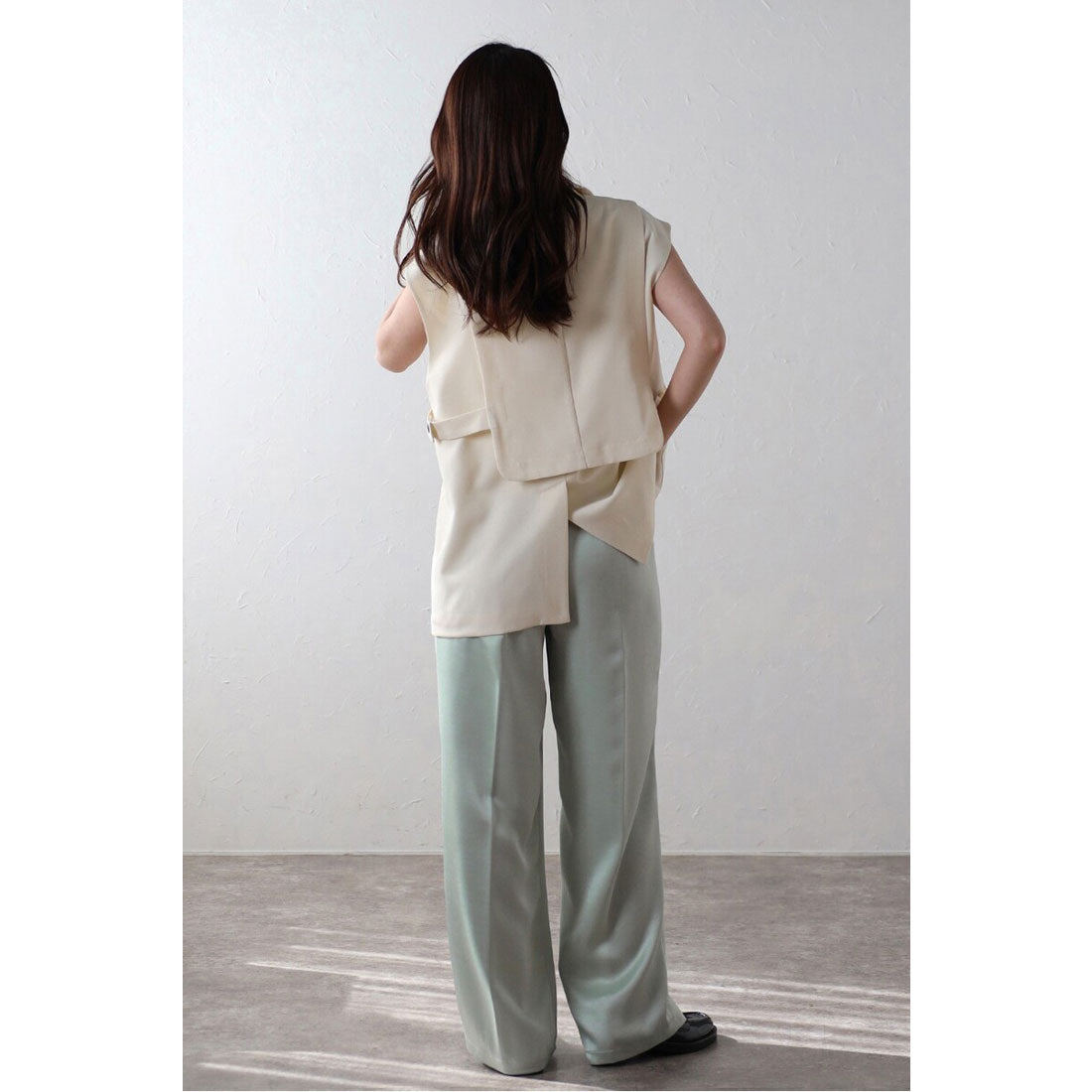 ボンジュールサガン BONJOUR SAGAN glossy satin pants / グロッシーサテンパンツ （MINT） MINT