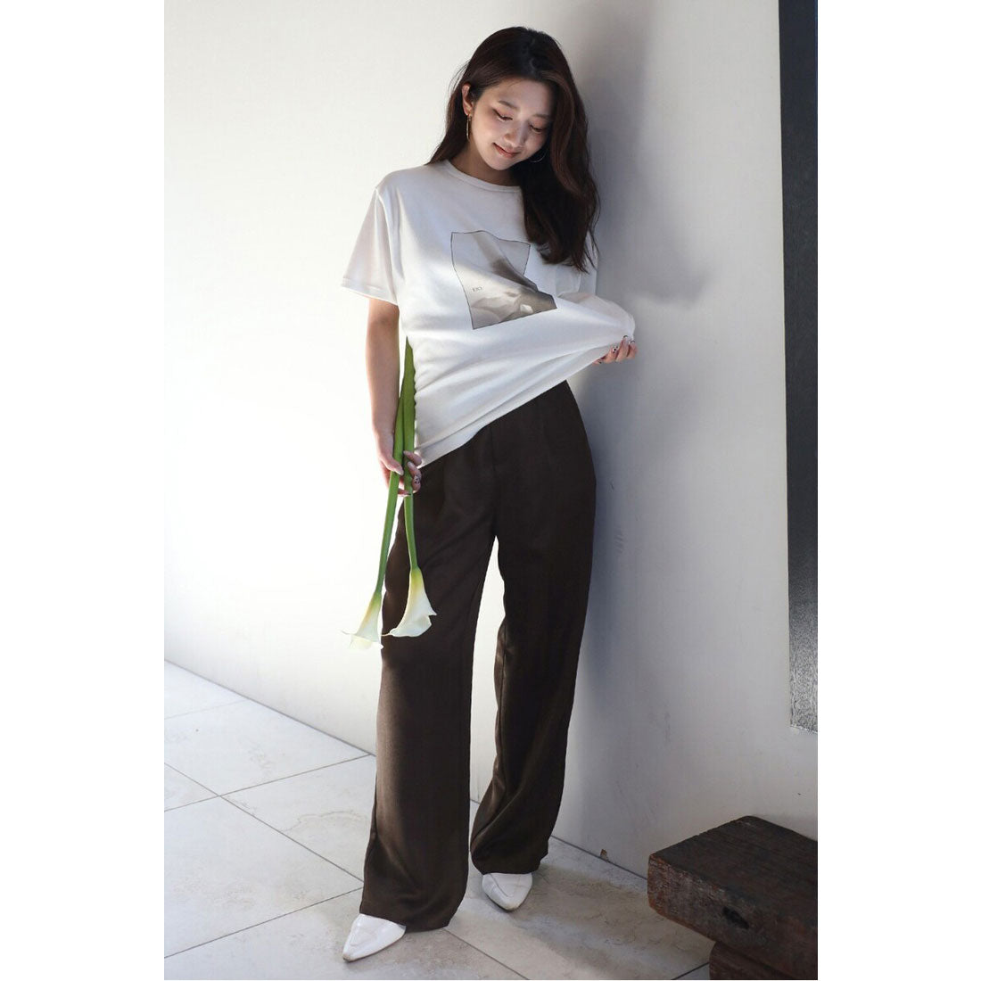 ボンジュールサガン BONJOUR SAGAN glossy satin pants / グロッシーサテンパンツ （MINT） MINT