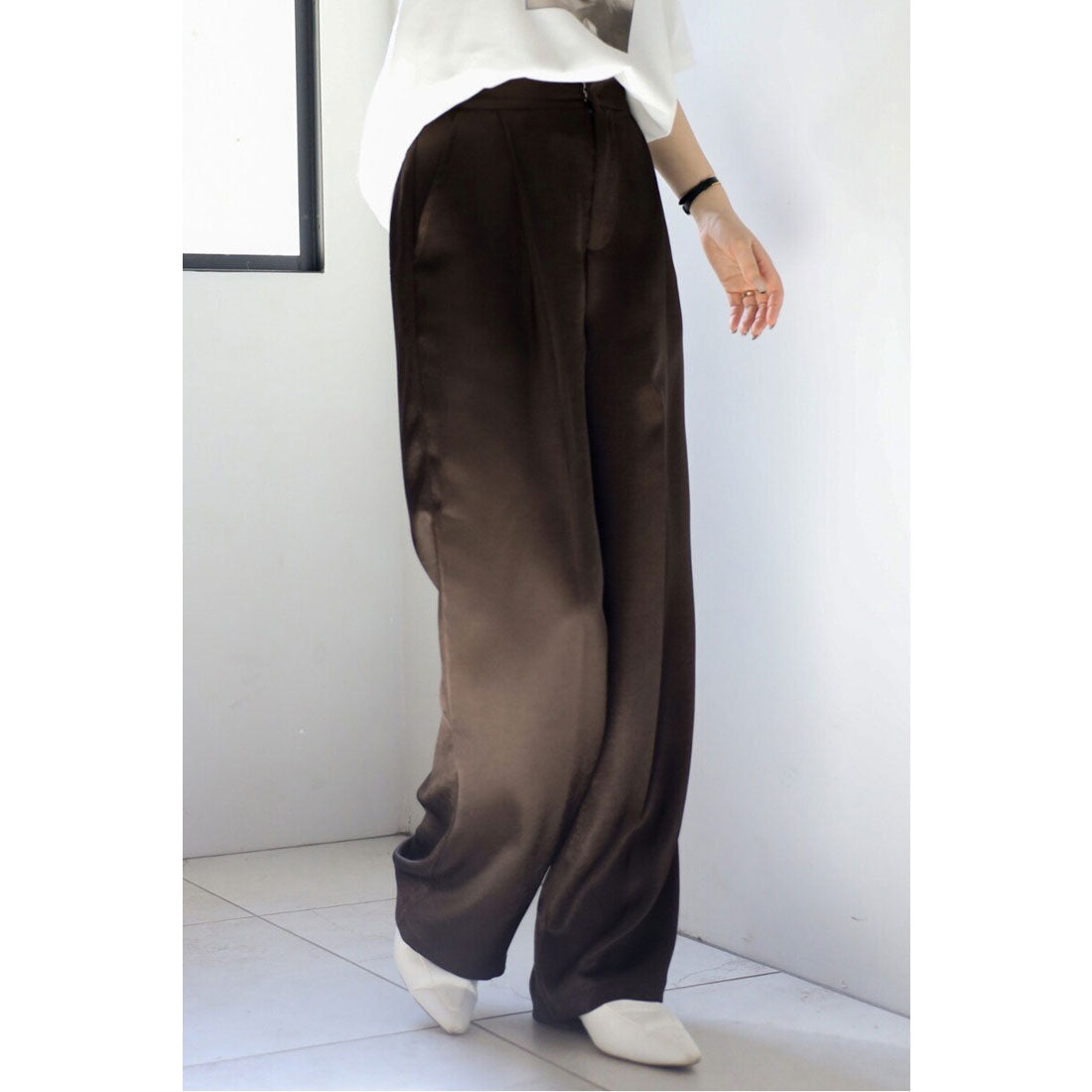 ボンジュールサガン BONJOUR SAGAN glossy satin pants / グロッシーサテンパンツ （MINT） MINT