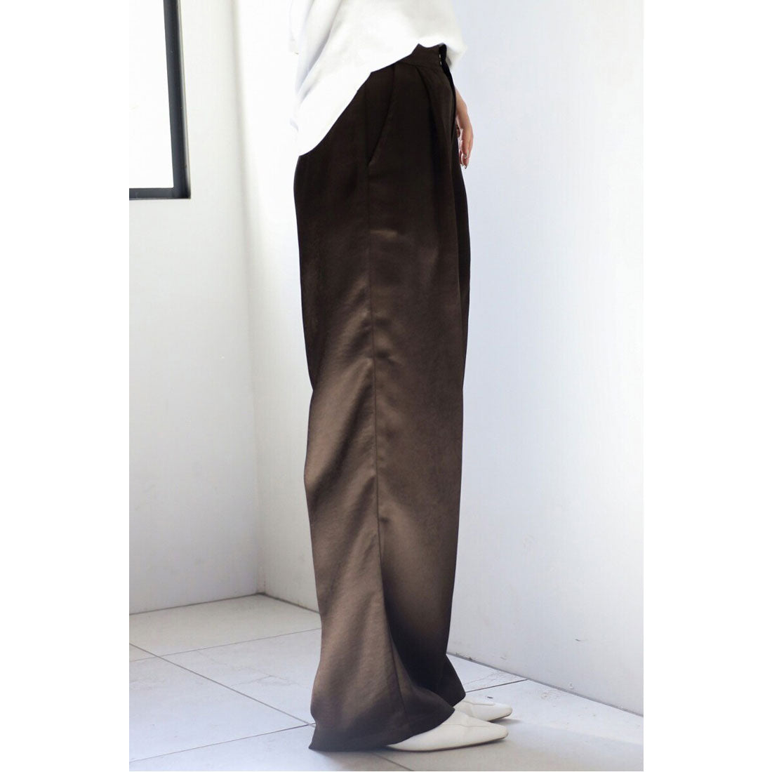 ボンジュールサガン BONJOUR SAGAN glossy satin pants / グロッシーサテンパンツ （MINT） MINT