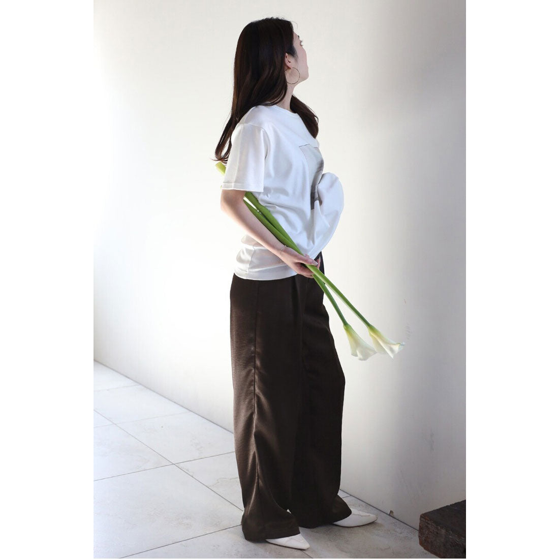 ボンジュールサガン BONJOUR SAGAN glossy satin pants / グロッシーサテンパンツ （MINT） MINT