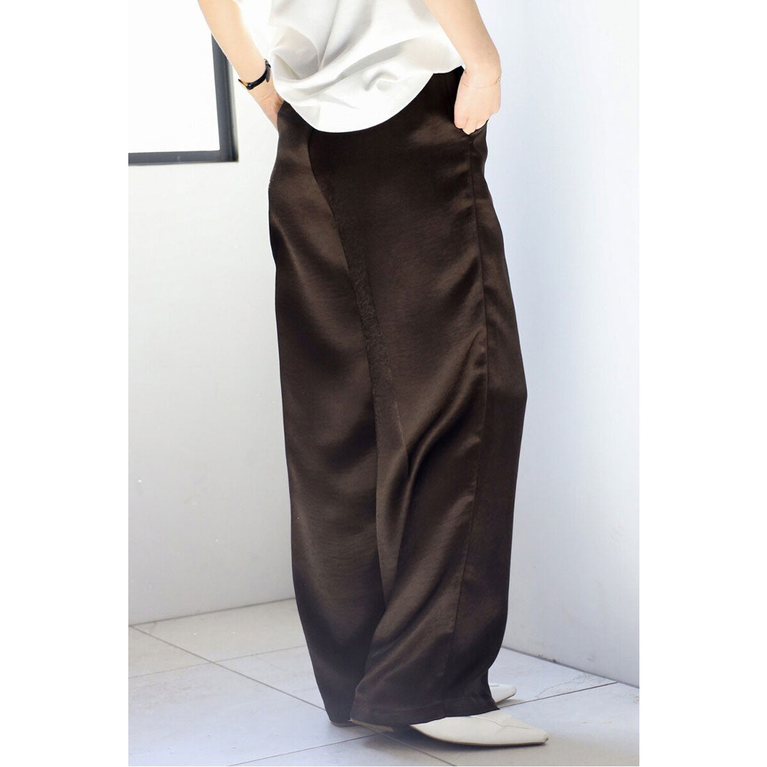 ボンジュールサガン BONJOUR SAGAN glossy satin pants / グロッシーサテンパンツ （MINT） MINT