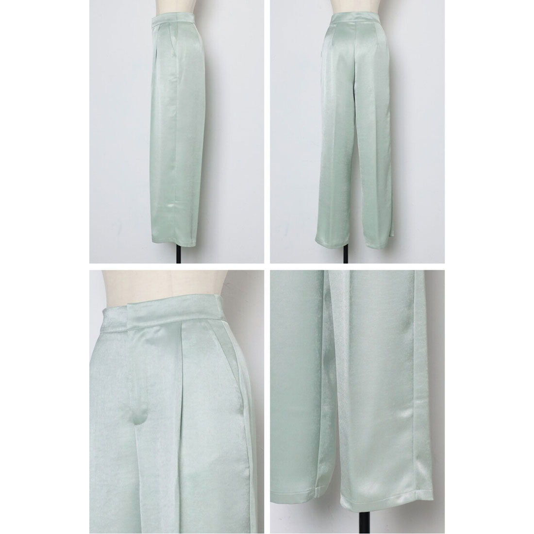 ボンジュールサガン BONJOUR SAGAN glossy satin pants / グロッシーサテンパンツ （MINT） MINT