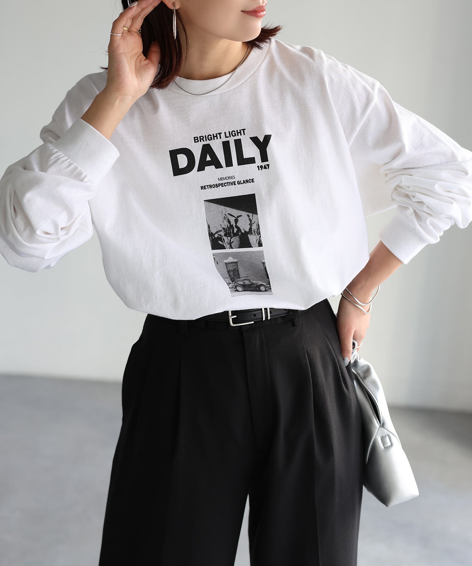 リベリー Riberry DAILYフォトプリントロンT （ホワイト） ホワイト