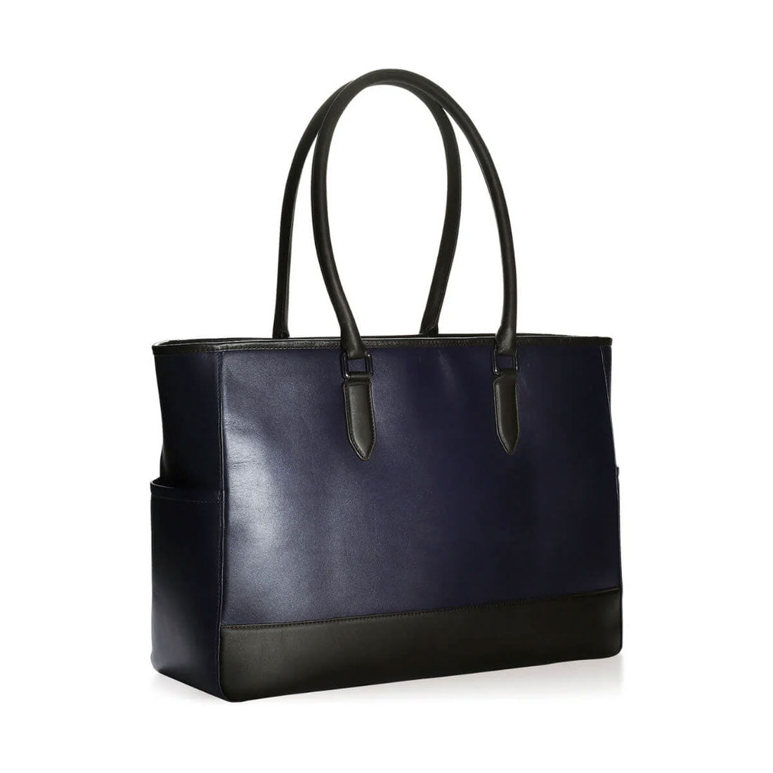 ブルーシンシア BLUE SINCERE 本革 バイカラートートバッグ / Ludus - ルードス - （ダークネイビー×ロイヤルブラック） ダークネイビー×ロイヤルブラック