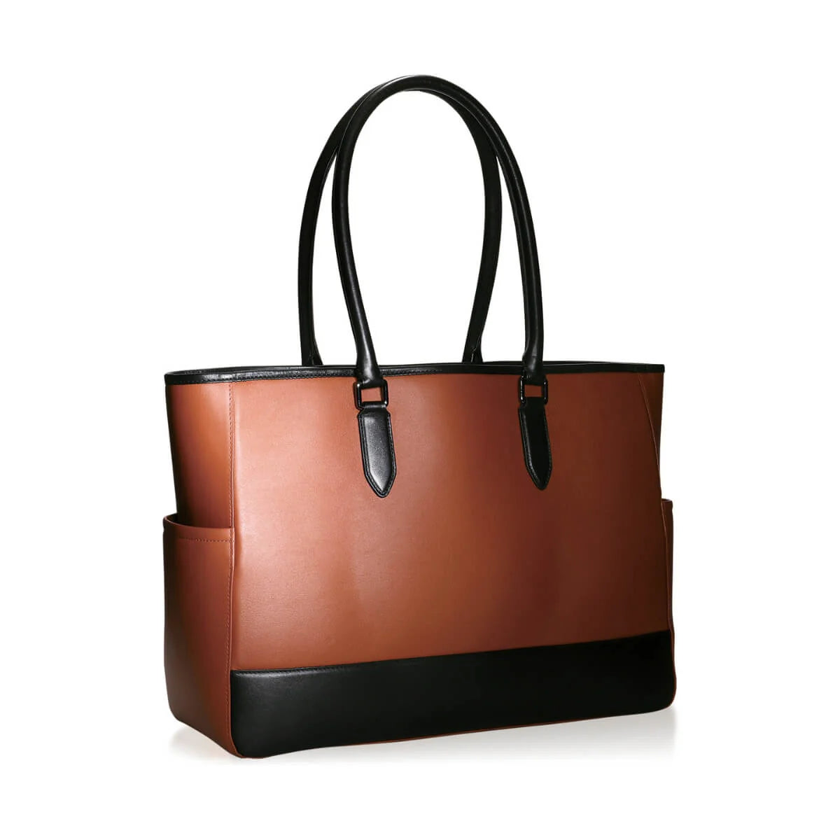 ブルーシンシア BLUE SINCERE トートバッグ メンズ  バイカラー大容量 本革 自立 撥水 9ポケット付き A4 PC14インチ対応 （レトロキャメル×ロイヤルブラック） レトロキャメル×ロイヤルブラック