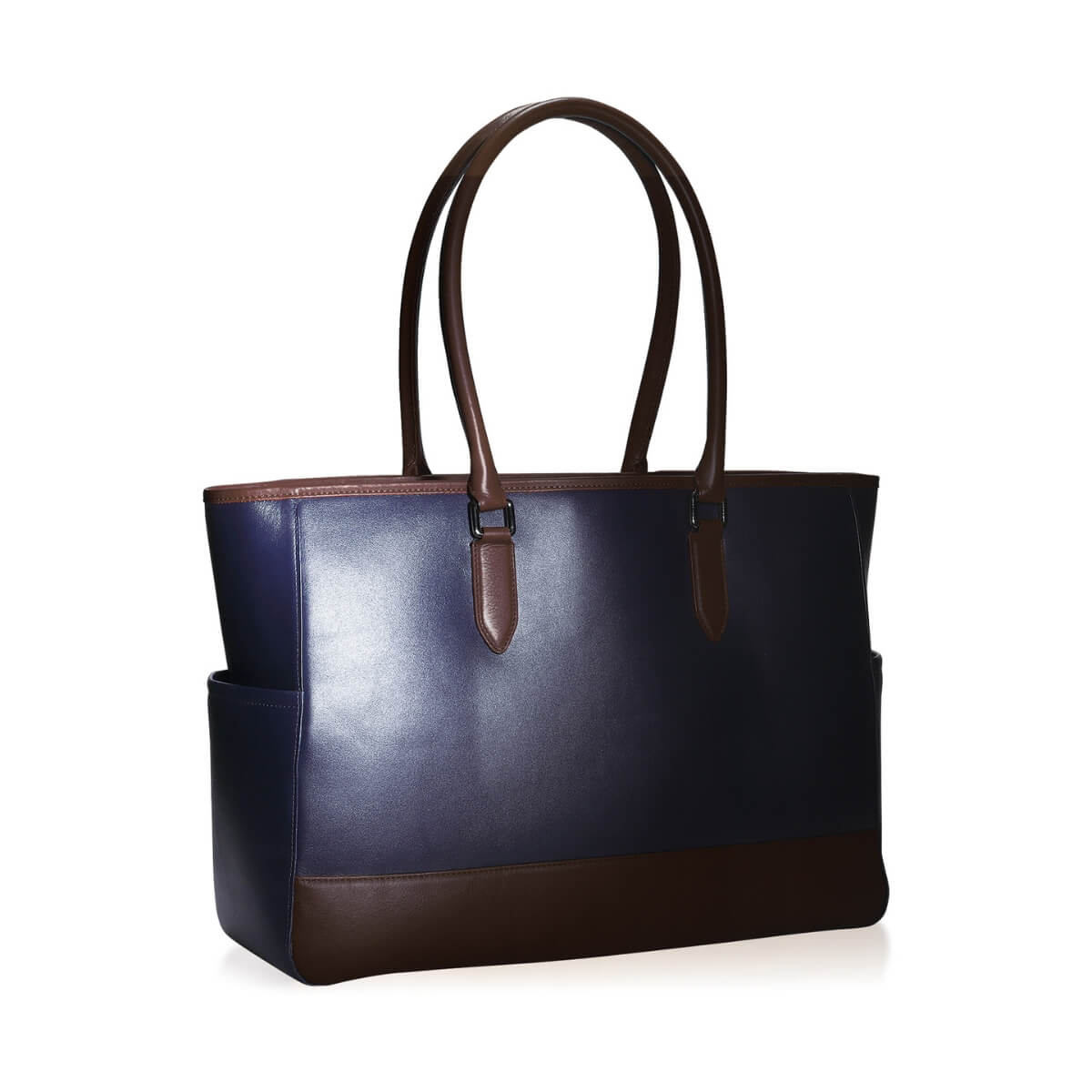 ブルーシンシア BLUE SINCERE 本革 バイカラートートバッグ / Ludus - ルードス -（ダークネイビー×ダークブラウン） ダークネイビー×ダークブラウン