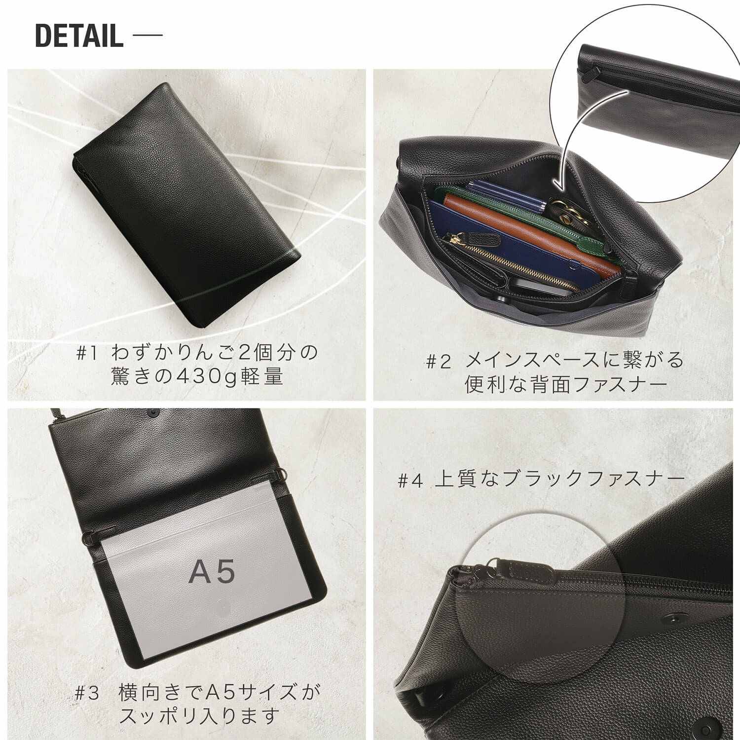 ブルーシンシア BLUE SINCERE 本革 2WAY クラッチバッグ / laurus - ラウルス - （ダークブラウン） ダークブラウン