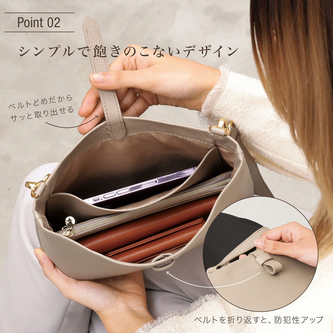 ブルーシンシア BLUE SINCERE 本革 サコッシュ 4way デザイン スマホポシェット ショルダーバッグ （メタリックシルバー） メタリックシルバー