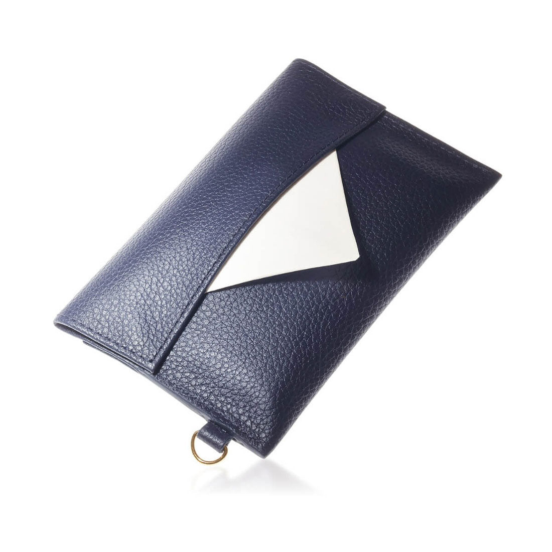 ブルーシンシア BLUE SINCERE ポケットティッシュケース 牛本革 2つ収納 ポーチ ポケットティッシュ カバー （ダークネイビー） ダークネイビー