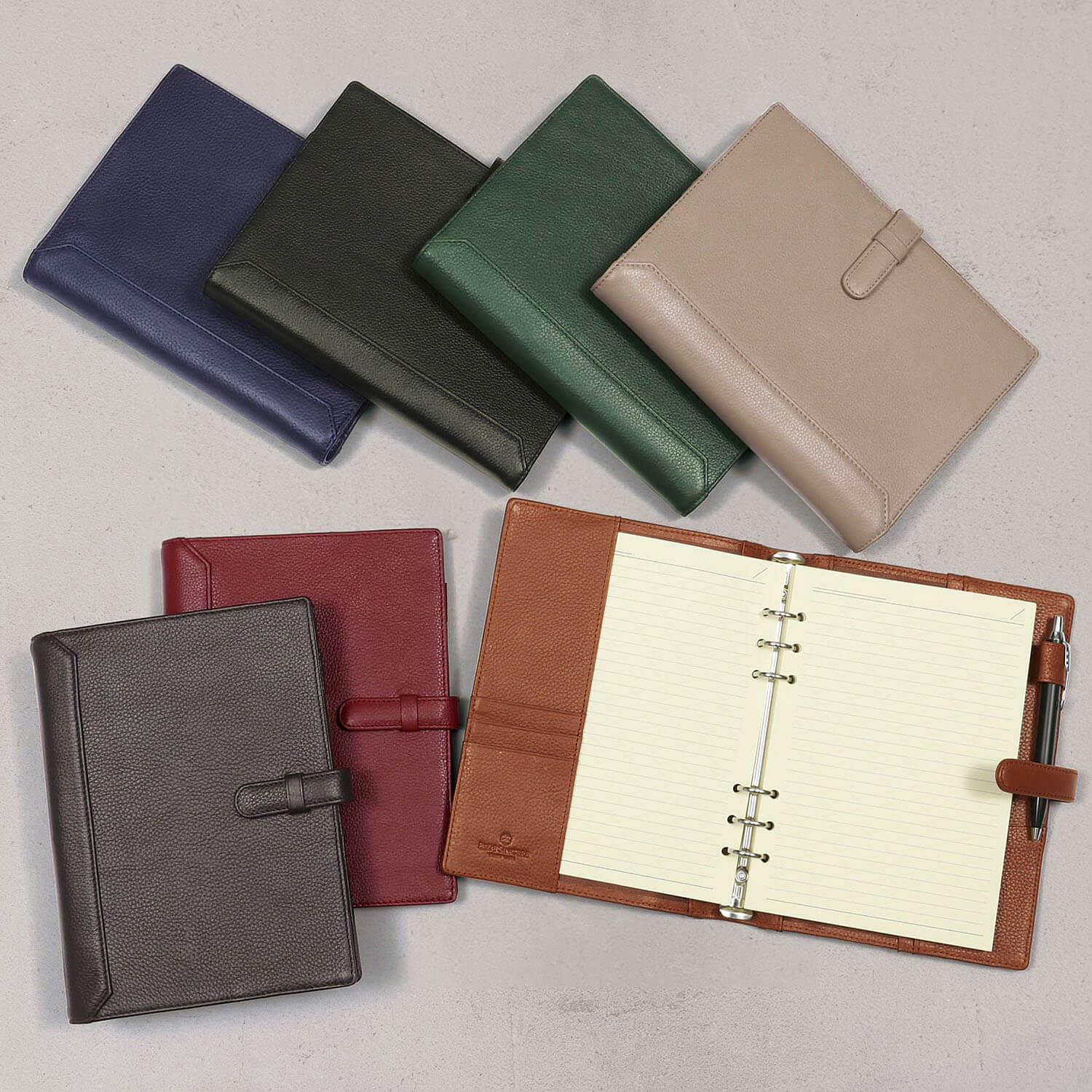 ブルーシンシア BLUE SINCERE 本革 システム手帳カバー A5サイズ (6穴リング) / Systemy2 - システミー2 - （グレージュ） グレージュ