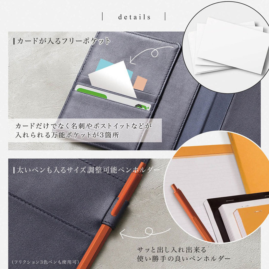 ブルーシンシア BLUE SINCERE ロデイアカバー a5 サイズ No16 プレミアムレザー ペンホルダー ポケット （レトロキャメル） レトロキャメル