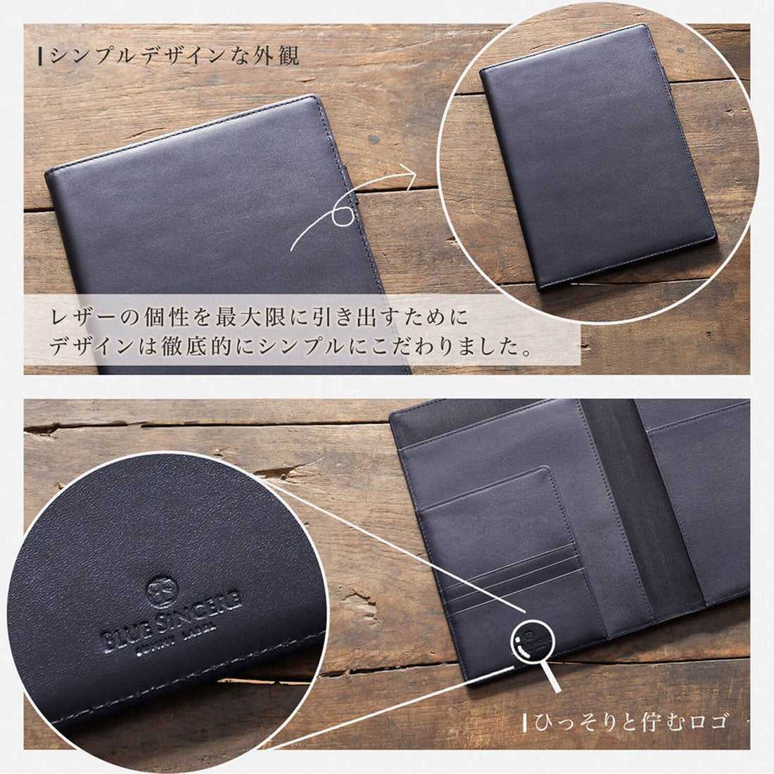 ブルーシンシア BLUE SINCERE ロデイアカバー a5 サイズ No16 プレミアムレザー ペンホルダー ポケット （レトロキャメル） レトロキャメル
