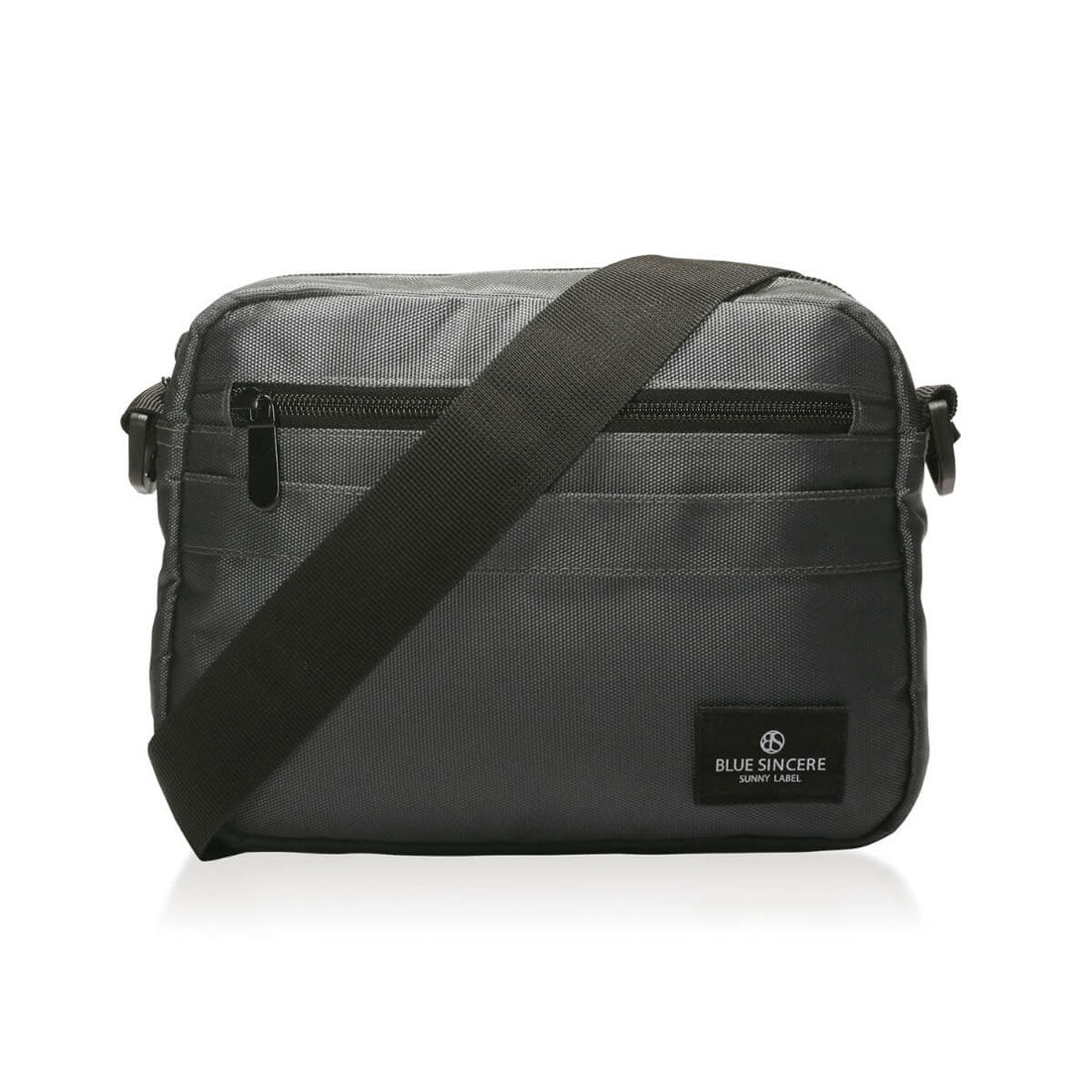 ブルーシンシア BLUE SINCERE ショルダーバッグ メンズ 撥水 軽量 7ポケット フラップレス 斜めがけ RFID スキミング防止 （グレー） グレー