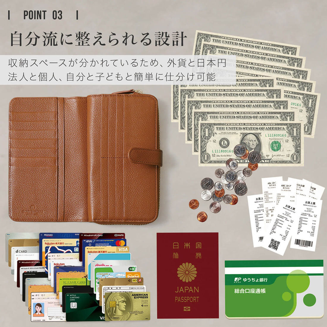 ブルーシンシア BLUE SINCERE 通帳も入る 長財布 メンズ 本革 大容量 カード30枚 RFID スキミングブロック （ダークネイビー） ダークネイビー