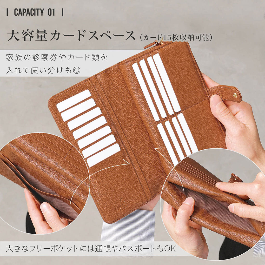 ブルーシンシア BLUE SINCERE 通帳も入る 長財布 メンズ 本革 大容量 カード30枚 RFID スキミングブロック （ダークネイビー） ダークネイビー