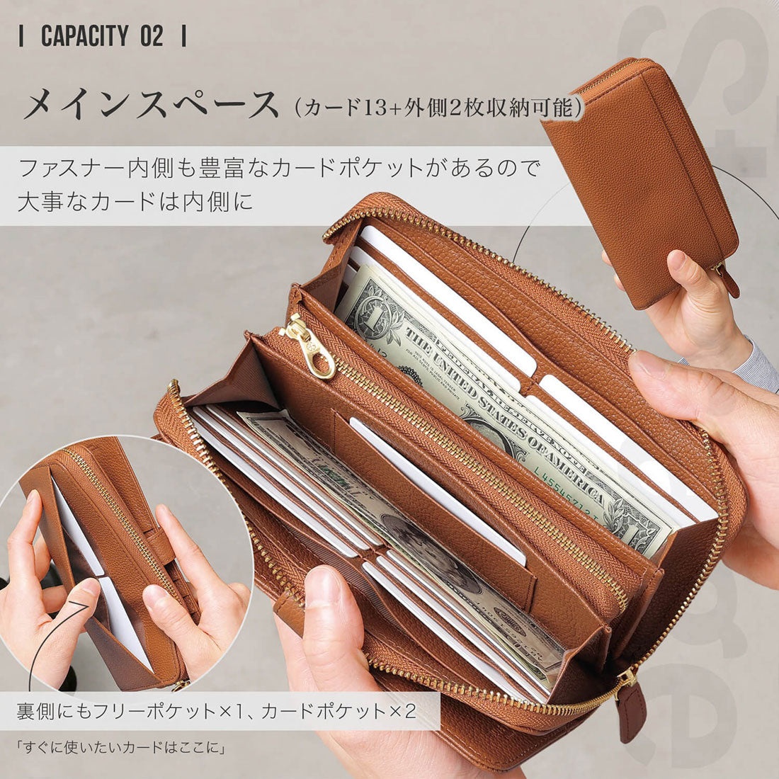 ブルーシンシア BLUE SINCERE 通帳も入る 長財布 メンズ 本革 大容量 カード30枚 RFID スキミングブロック （ダークネイビー） ダークネイビー