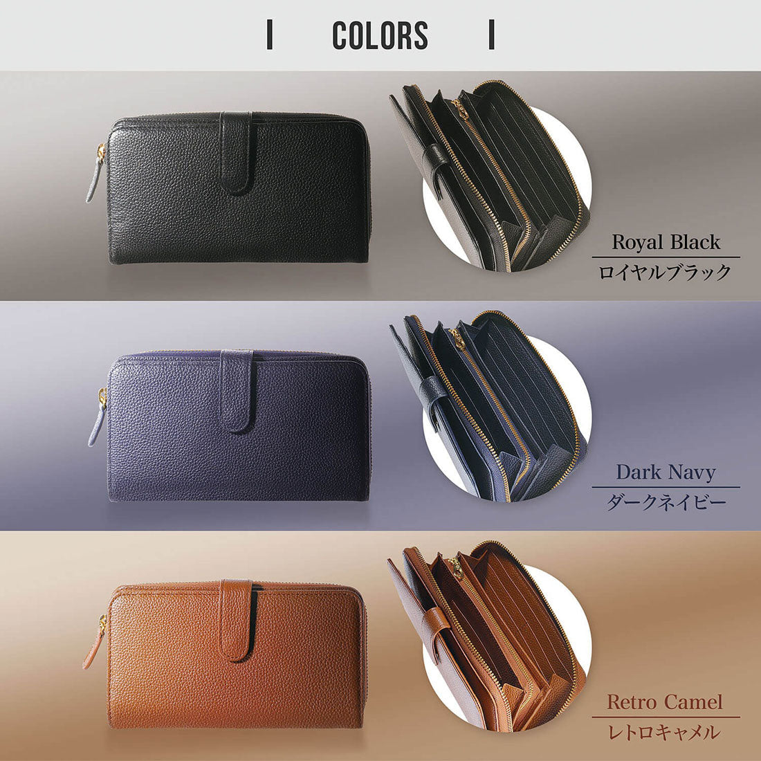 ブルーシンシア BLUE SINCERE 通帳も入る 長財布 メンズ 本革 大容量 カード30枚 RFID スキミングブロック （ダークネイビー） ダークネイビー