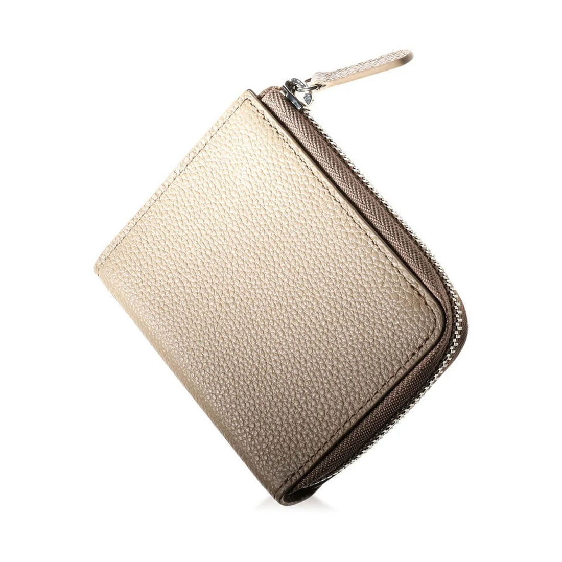 ブルーシンシア BLUE SINCERE 本革 ミニ財布 二つ折り 大容量 レディース RFID スキミングブロック カード15枚 （グレージュ） グレージュ