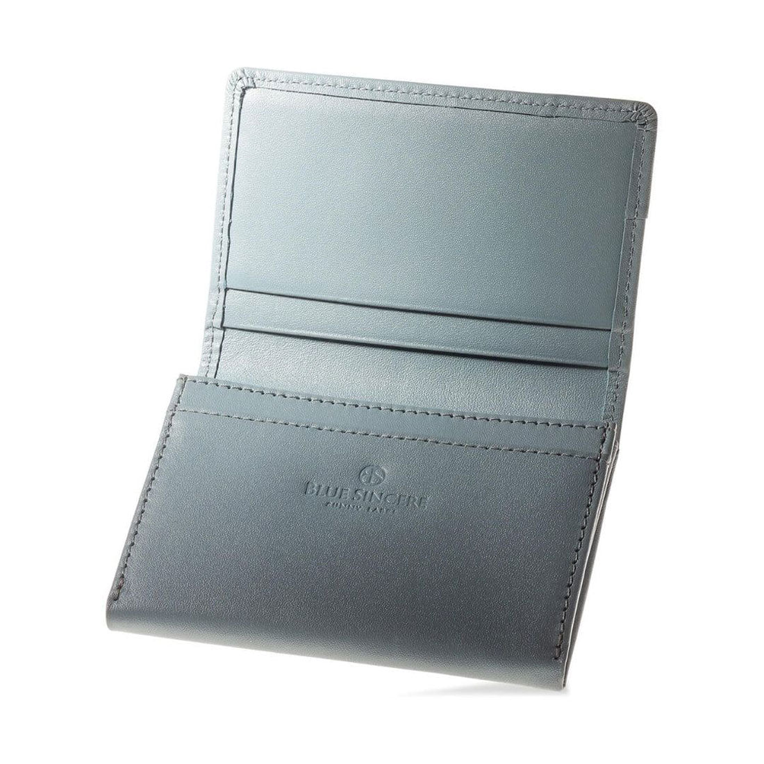 ブルーシンシア BLUE SINCERE 名刺入れ レディース 本革 50枚 大容量 仕分け可能 名刺ケース （スカイブルー） スカイブルー