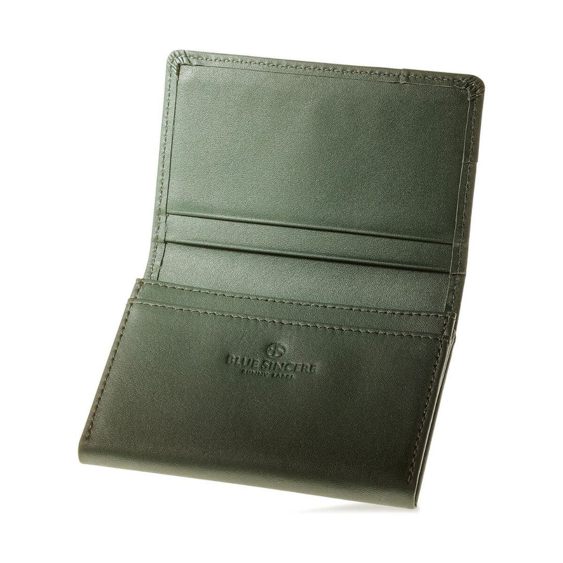 ブルーシンシア BLUE SINCERE 名刺入れ レディース 本革 50枚 大容量 仕分け可能 名刺ケース （ディープグリーン） ディープグリーン