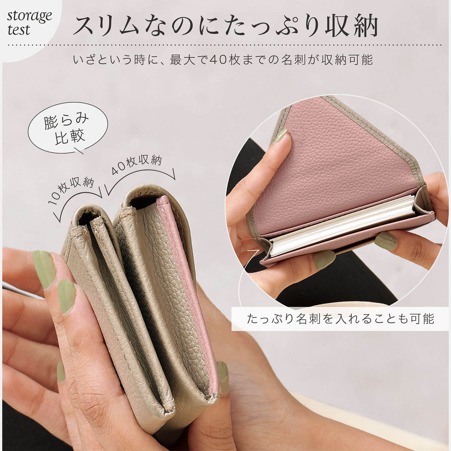 ブルーシンシア BLUE SINCERE 本革 レター型 名刺入れ カードケース / rosa - ロサ - （チャコールグレー×スカイブルー） チャコールグレー×スカイブルー