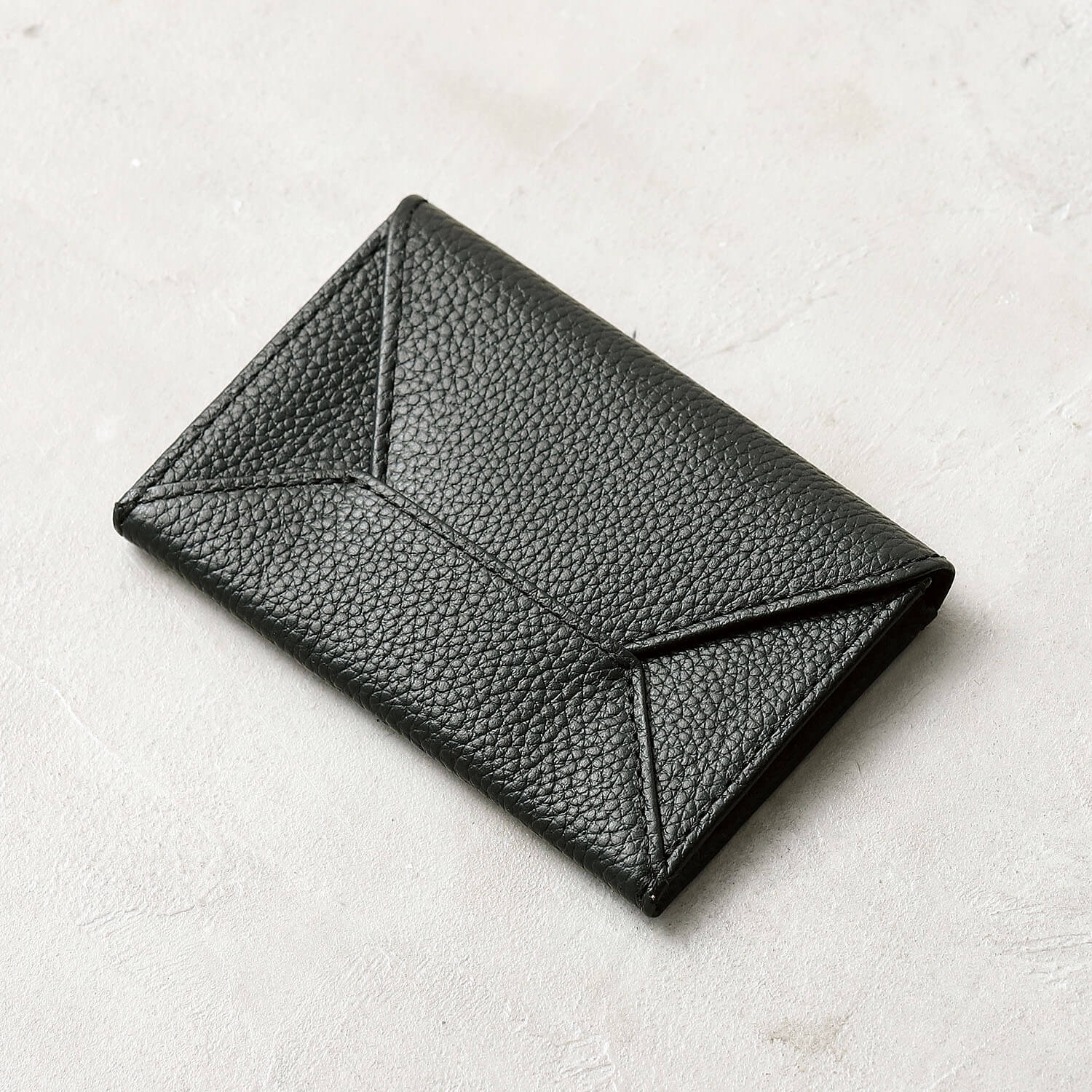 ブルーシンシア BLUE SINCERE 本革 レター型 名刺入れ カードケース / rosa - ロサ - （チャコールグレー×スカイブルー） チャコールグレー×スカイブルー