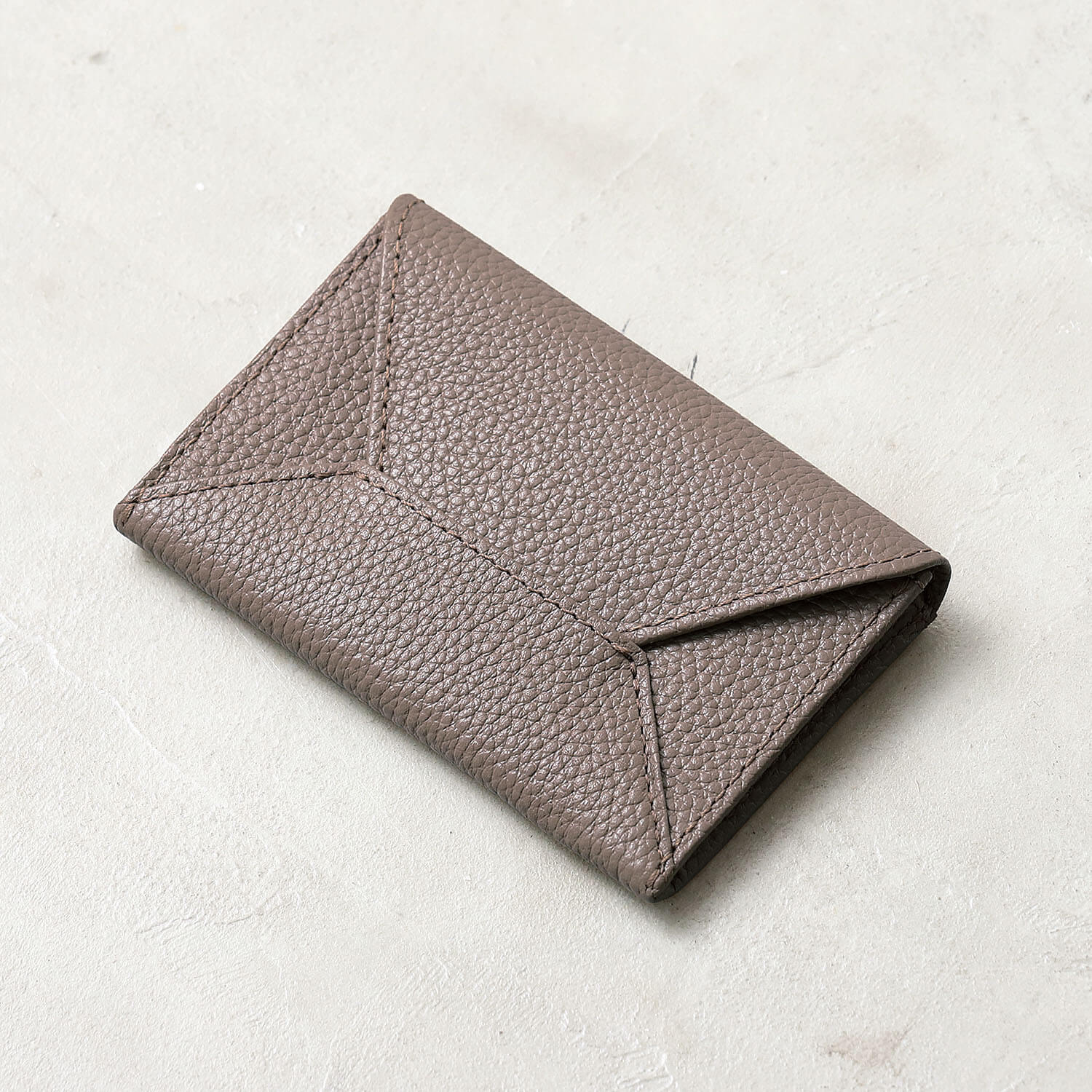ブルーシンシア BLUE SINCERE 本革 レター型 名刺入れ カードケース / rosa - ロサ - （チャコールグレー×スカイブルー） チャコールグレー×スカイブルー