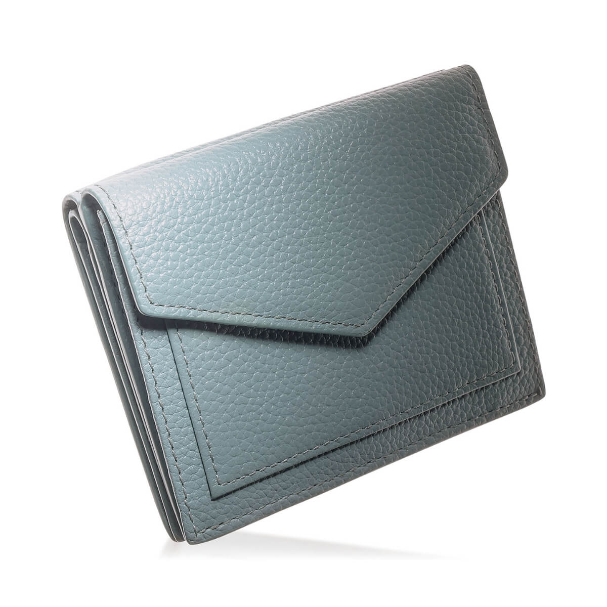 ブルーシンシア BLUE SINCERE ミニ財布 レディース 本革 大容量 お札が折れない 二つ折り 財布 薄型 小さい財布 スキミングブロック/ HW7 （スカイブルー） スカイブルー