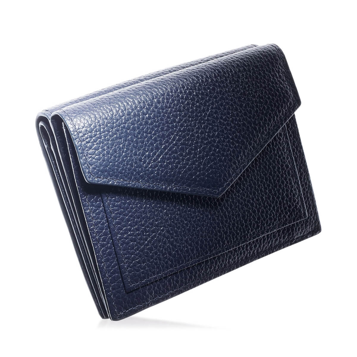 ブルーシンシア BLUE SINCERE ミニ財布 レディース 本革 大容量 お札が折れない 二つ折り 財布 薄型 小さい財布 スキミングブロック/ HW7 （ダークネイビー） ダークネイビー