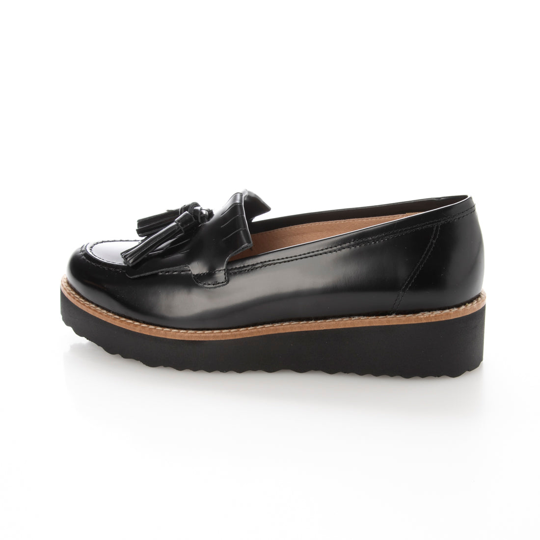 ボントレ BONTRE 厚底キルトタッセルローファー