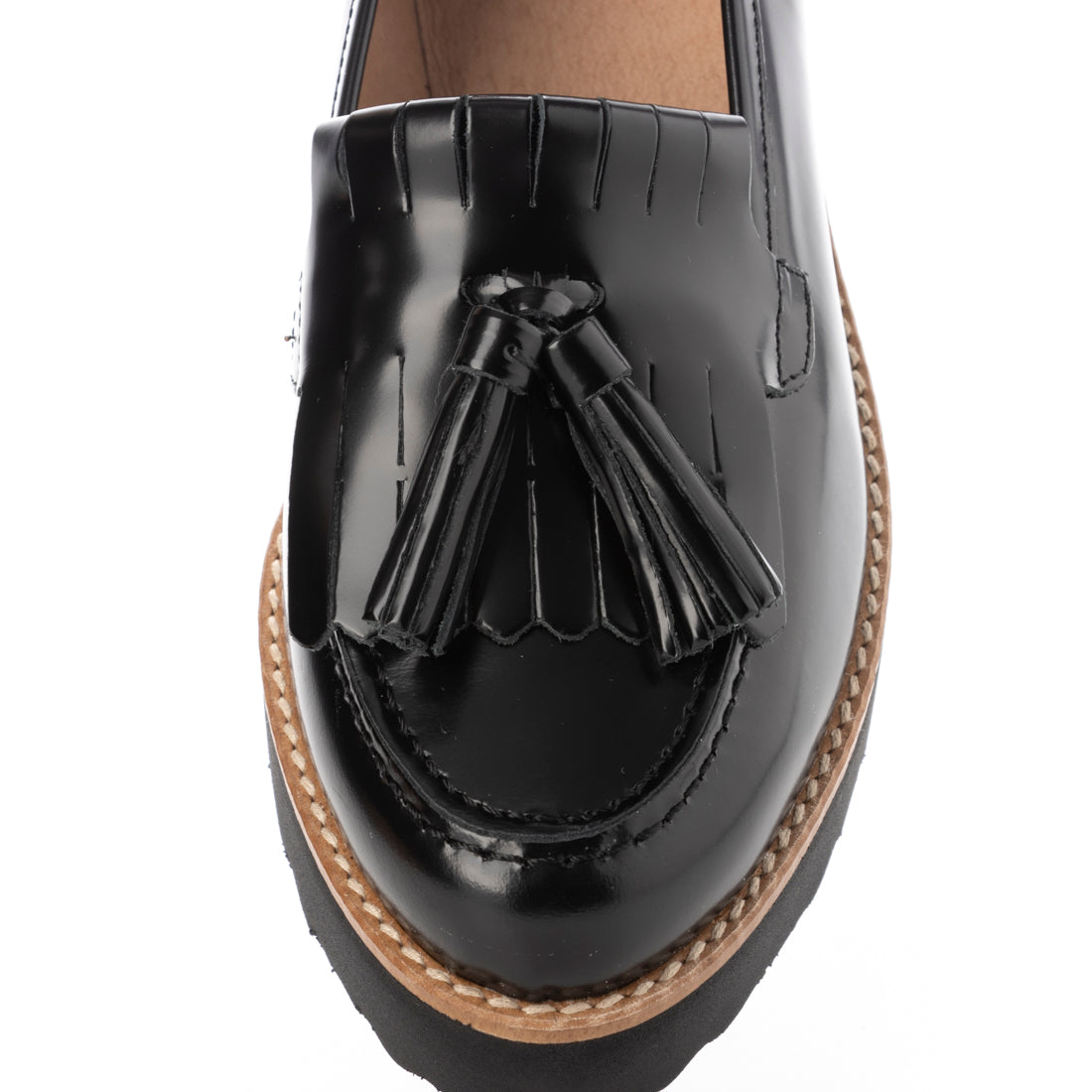 ボントレ BONTRE 厚底キルトタッセルローファー