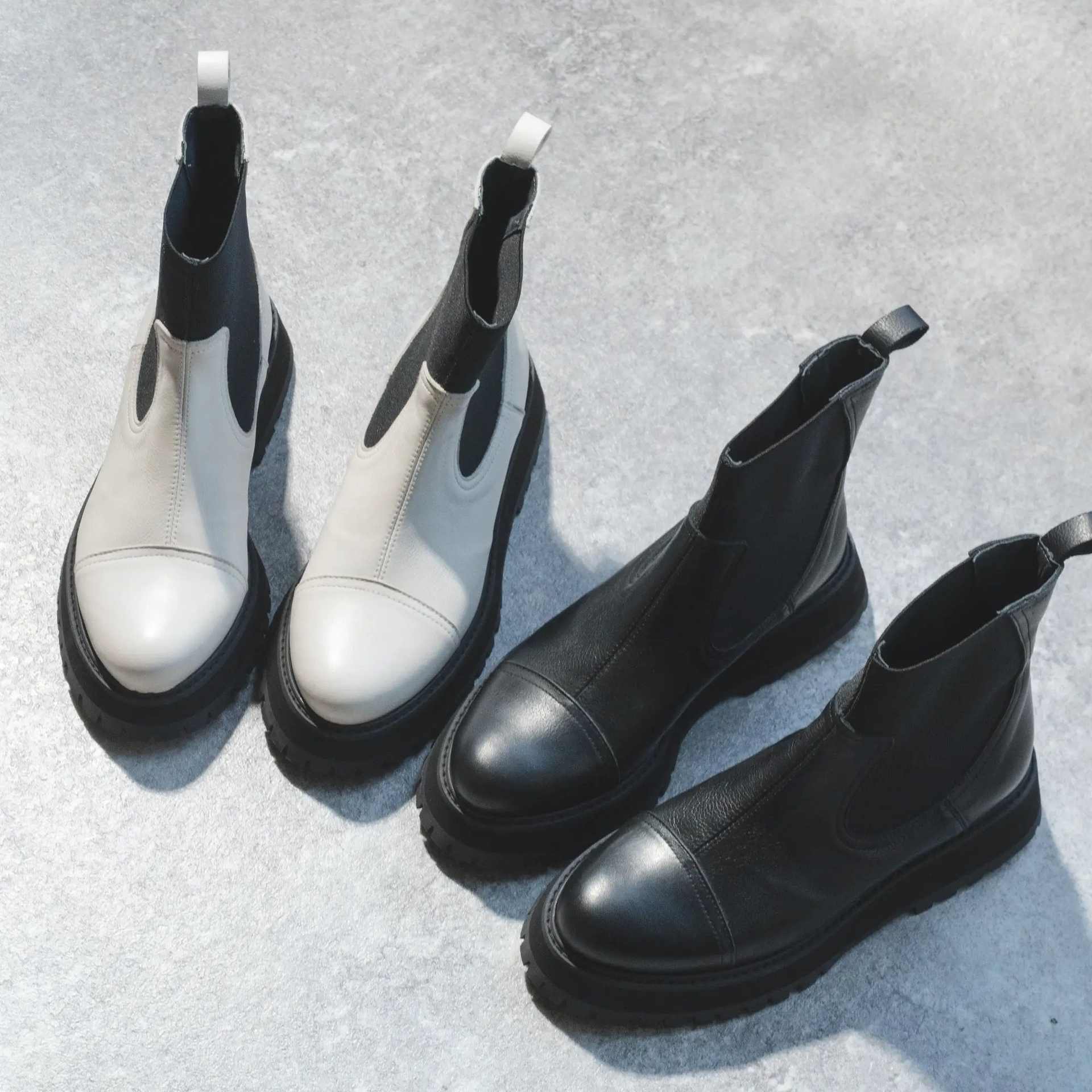 ボントレ BONTRE センターシーム厚底ブーツ
