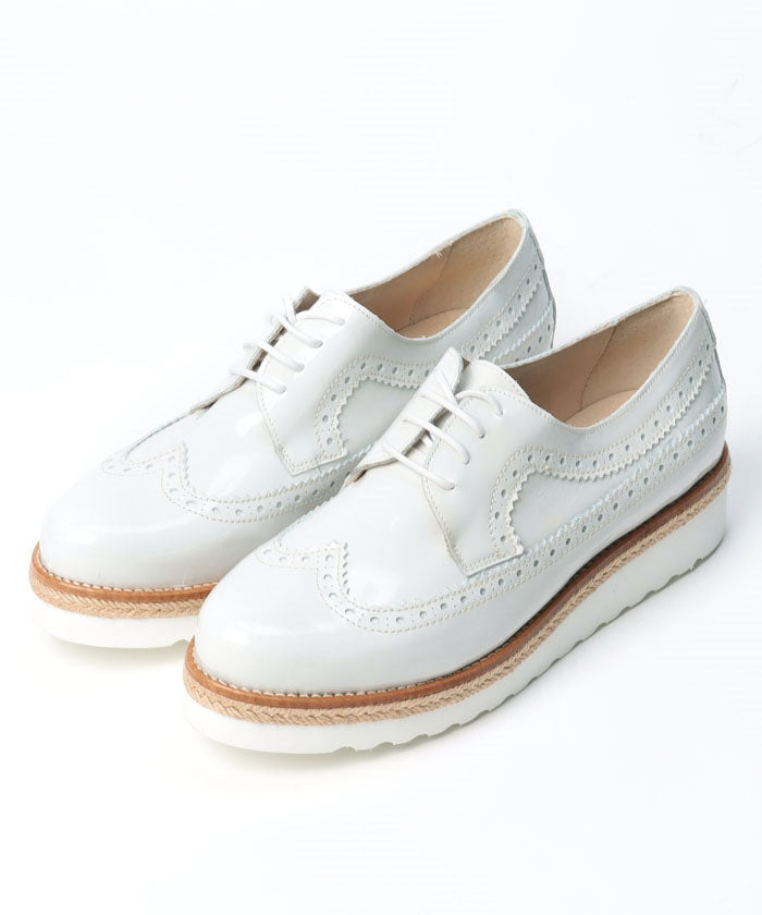 BONTRE Jute platform lace-up shoes